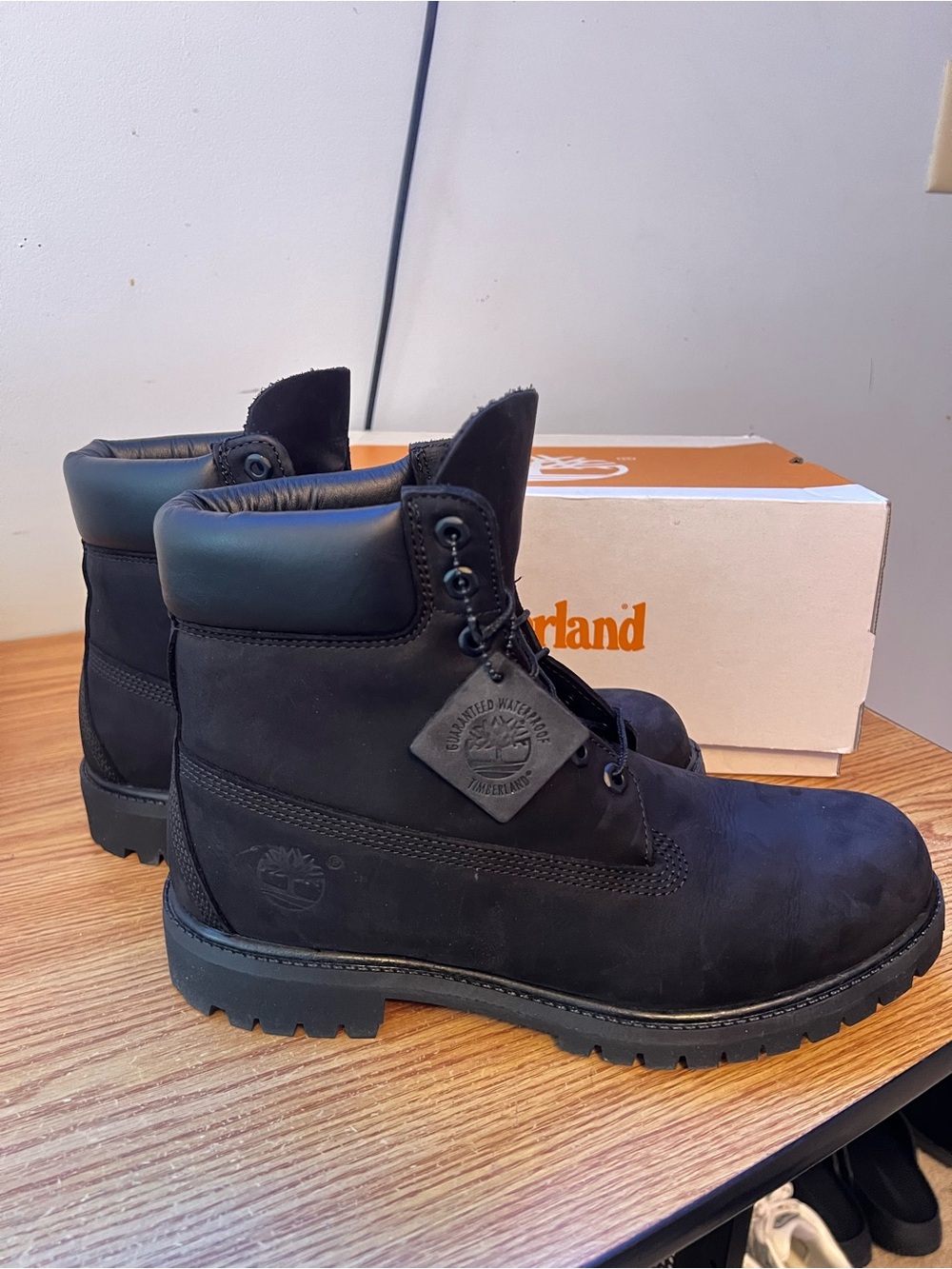 Timberland Men’s Black Waterproof Leather Work Boots